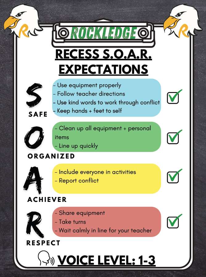 Recess S.O.A.R Expectations